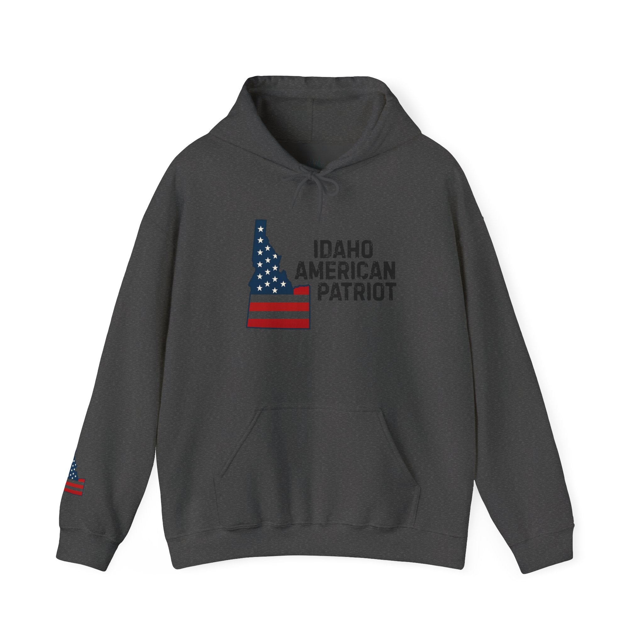 "Idaho American Patriot" Hoodie with Sleeve Logo