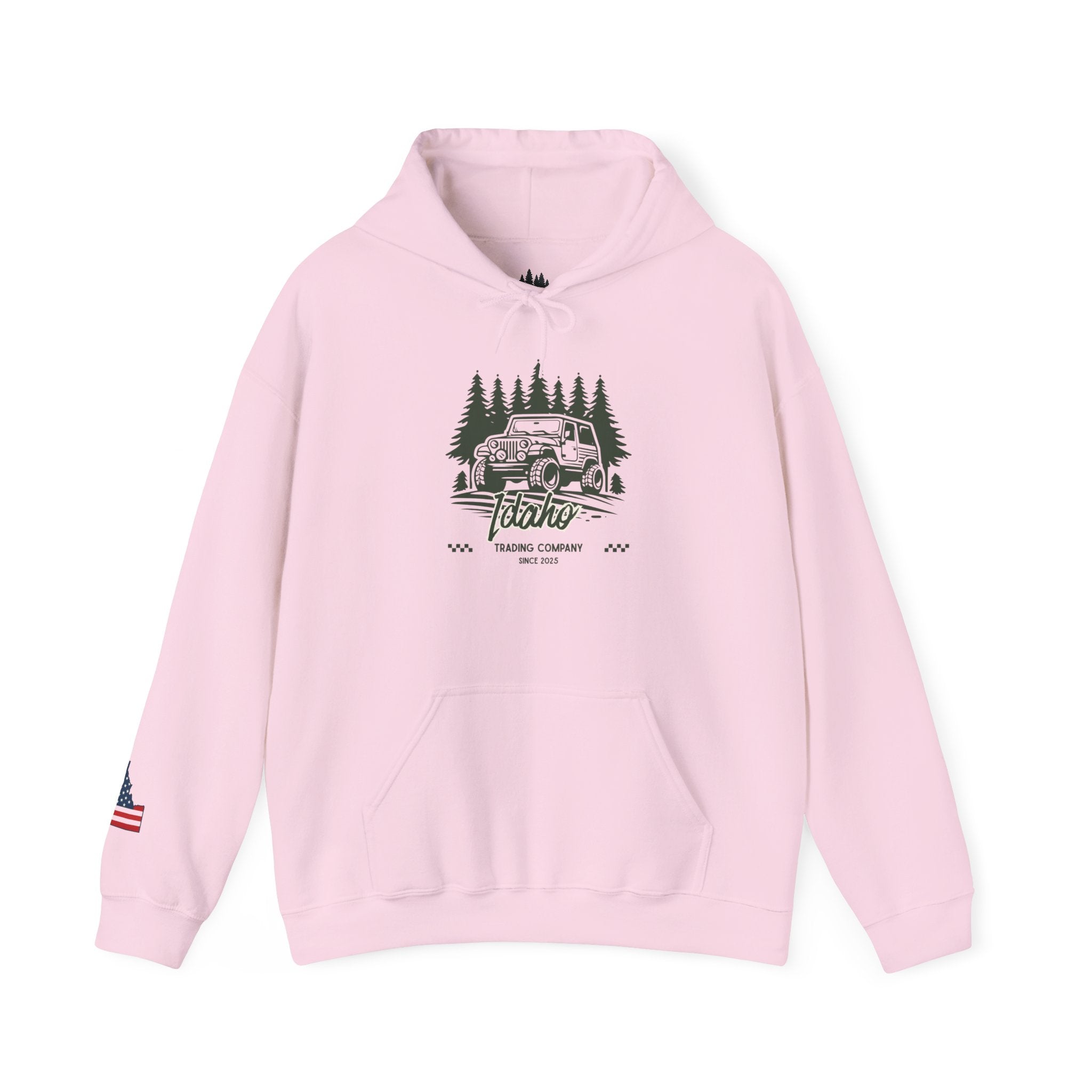 Retro Off-Road Vintage Jeep Hoodie with Sleeve Logo