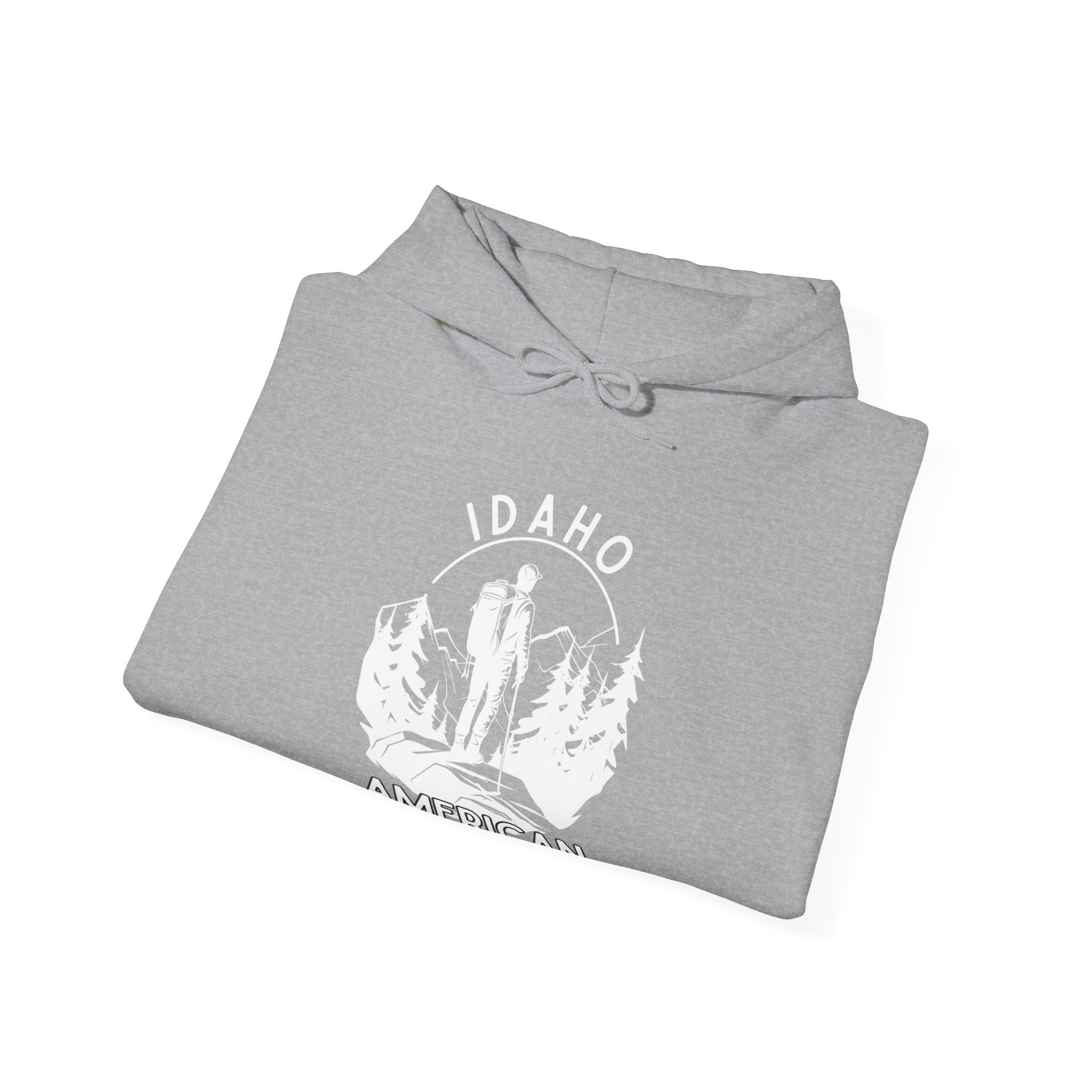 "Idaho American Patriot State of Mind" Hoodie with Sleeve Logo