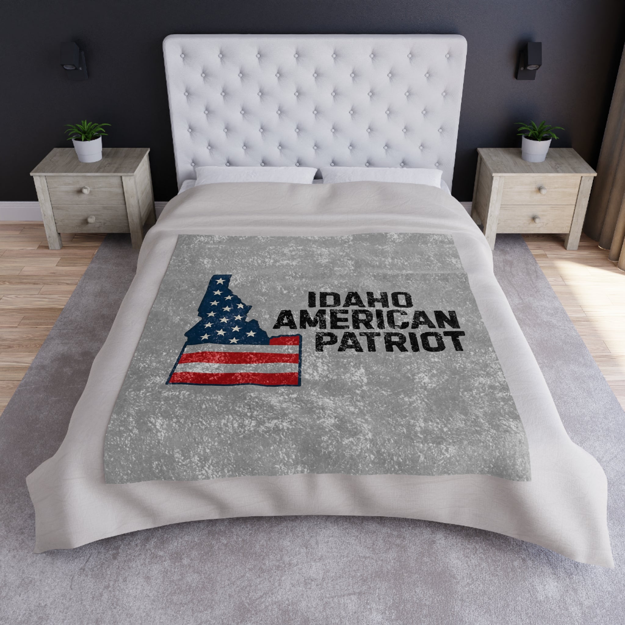 "Idaho American Patriot" Crushed Velvet Blanket