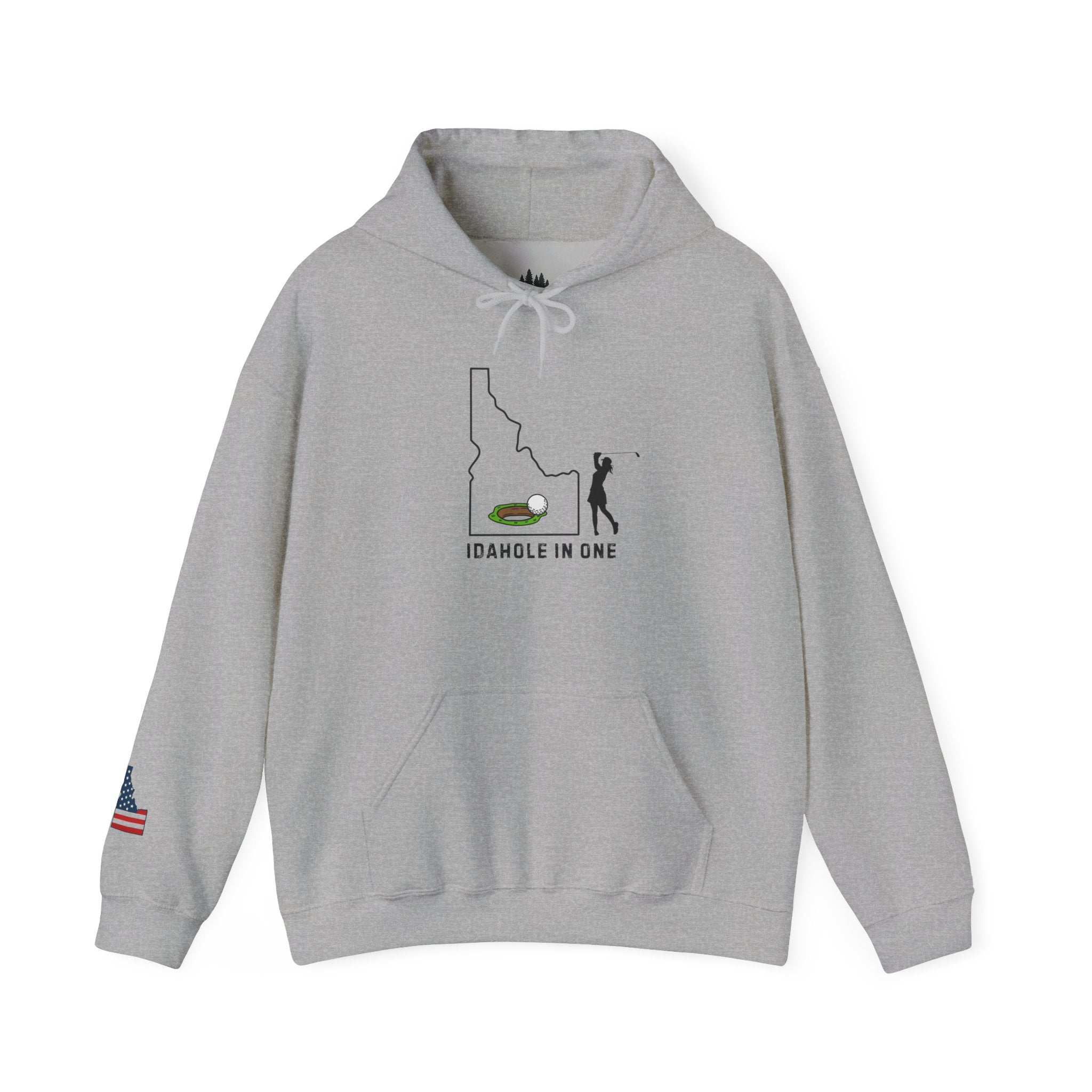 Idahole In One Women's Golf Hoodie With Sleeve Logo