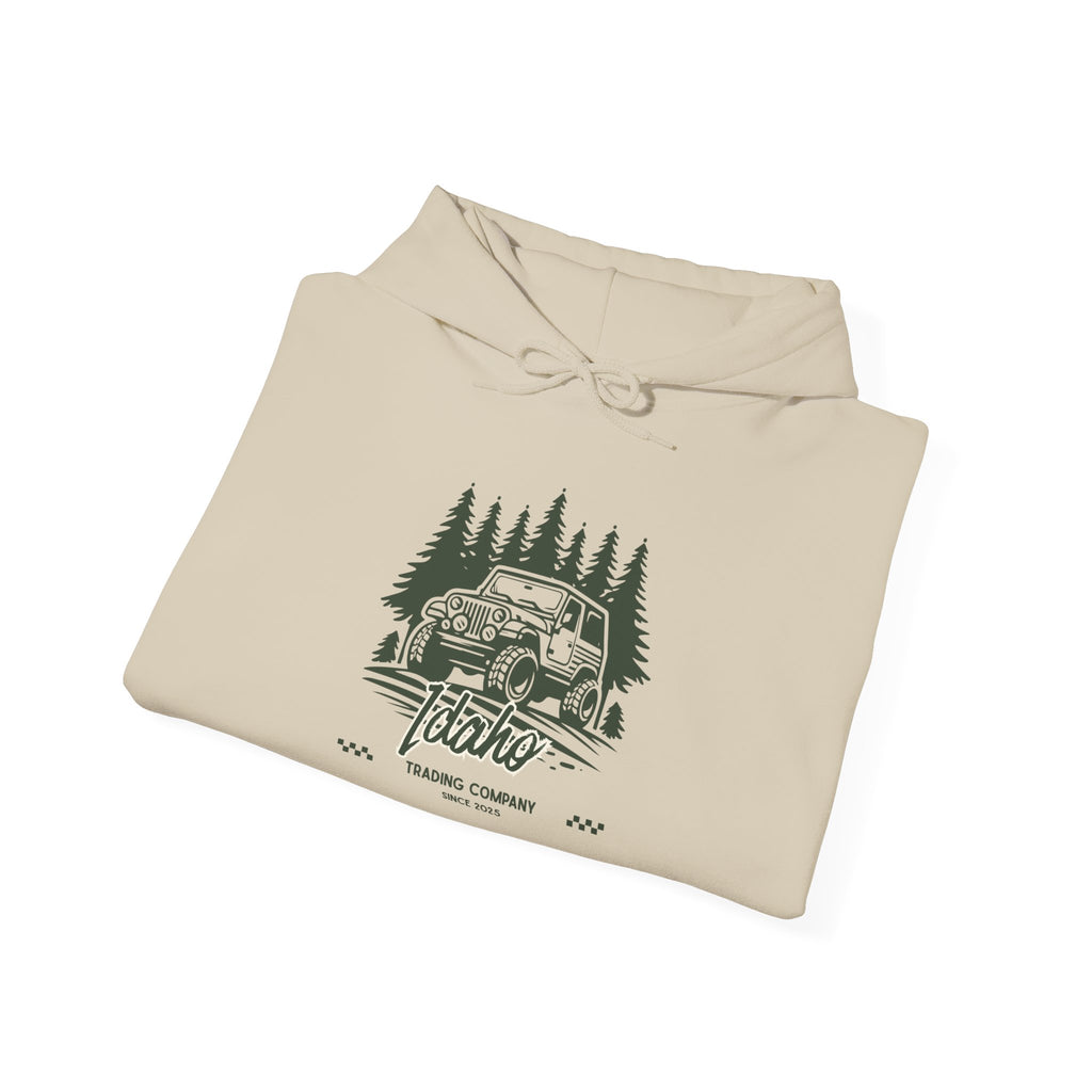 Retro Off-Road Vintage Jeep Hoodie with Sleeve Logo