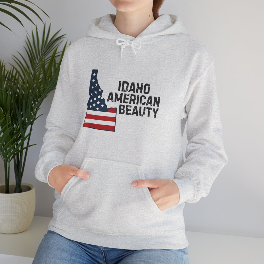 Idaho American Beauty Hoodie with No Sleeve Logo
