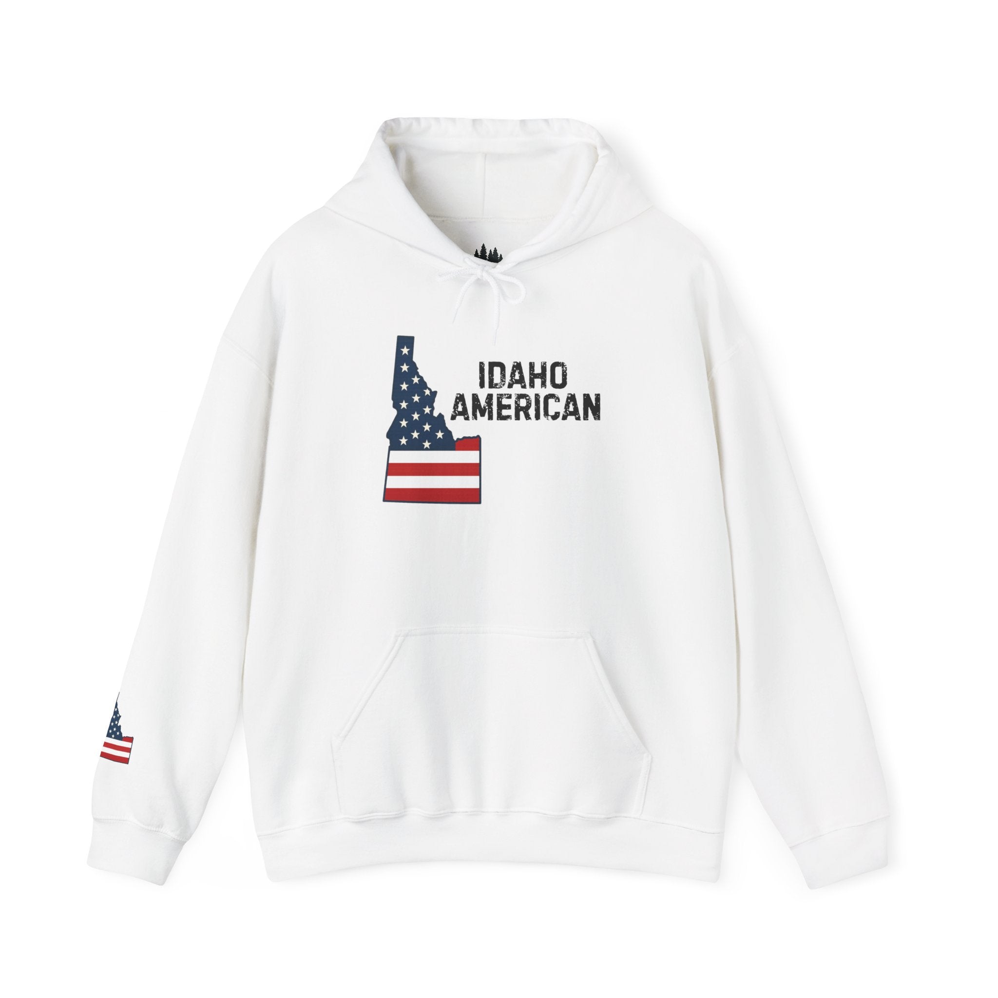 'Idaho American' Hoodie with Sleeve Logo