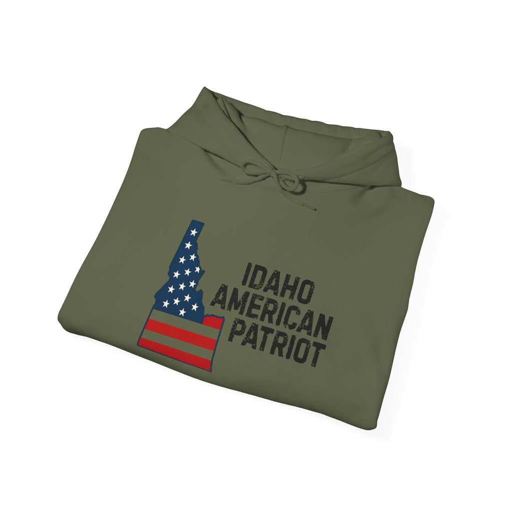 "Idaho American Patriot" Hoodie with Sleeve Logo