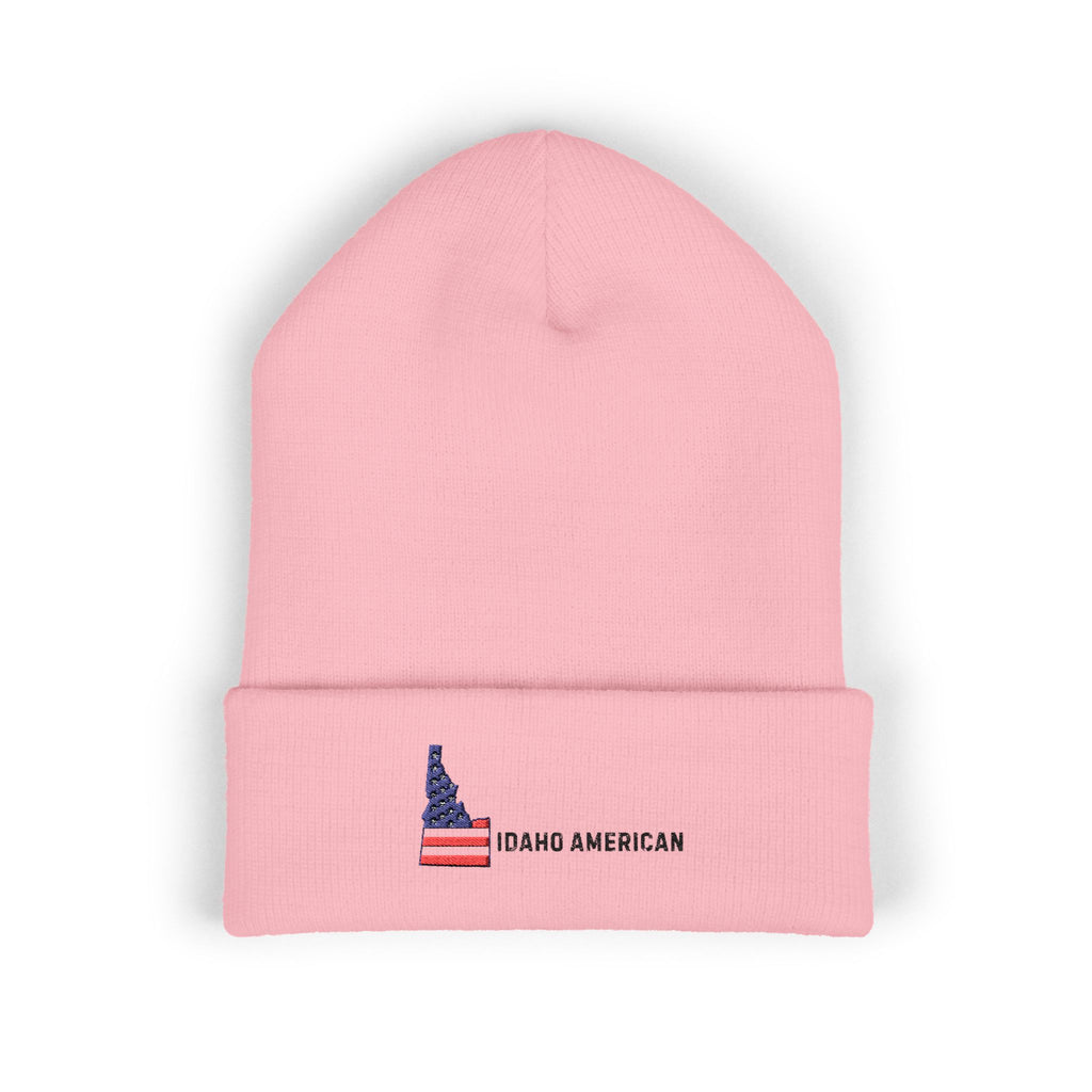 Idaho American Embroidered Beanie — Cuffed Knit Winter Hat