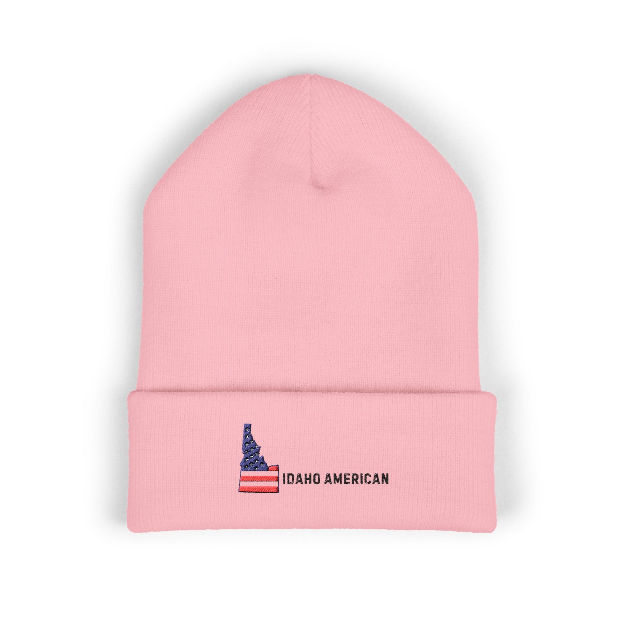 Idaho American Embroidered Beanie — Cuffed Knit Winter Hat