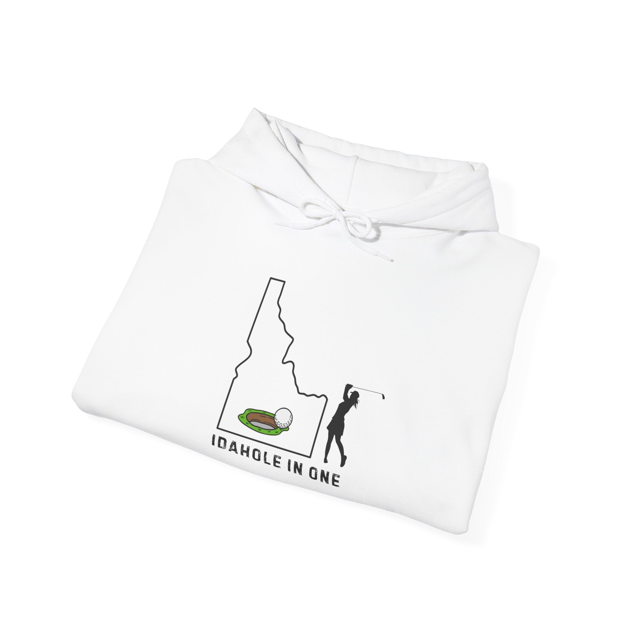 Idahole In One Women's Golf Hoodie With Sleeve Logo