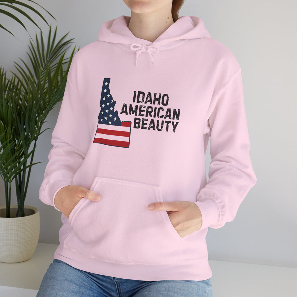 Idaho American Beauty Hoodie with No Sleeve Logo