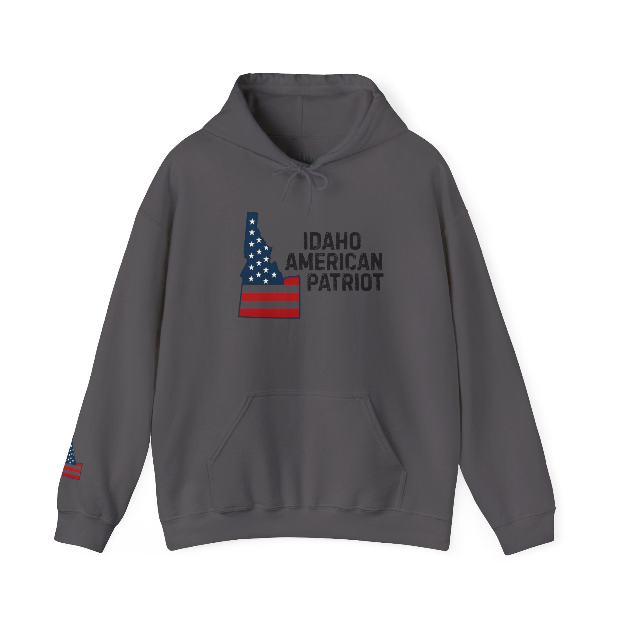 "Idaho American Patriot" Hoodie with Sleeve Logo