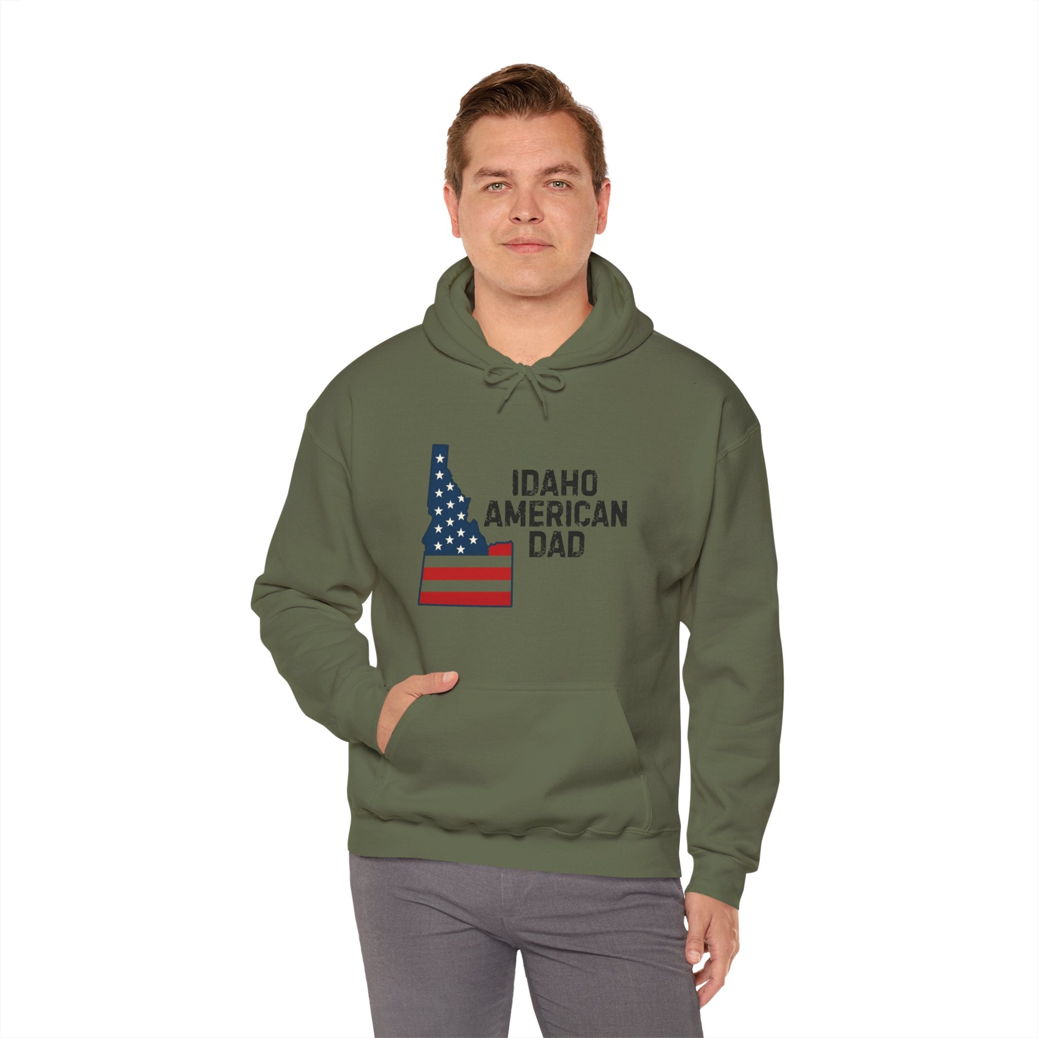 Idaho American Dad Hoodie No Sleeve Logo