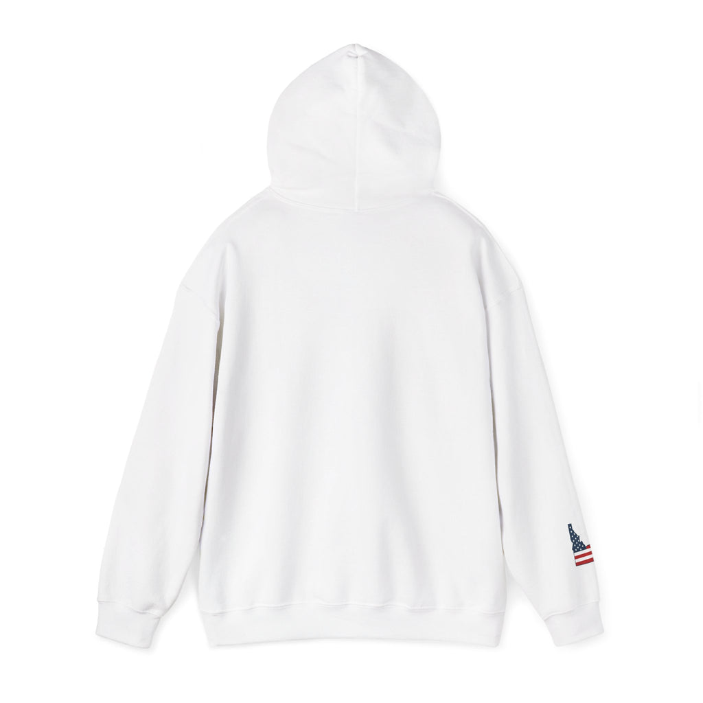 'Idaho American' Hoodie with Sleeve Logo