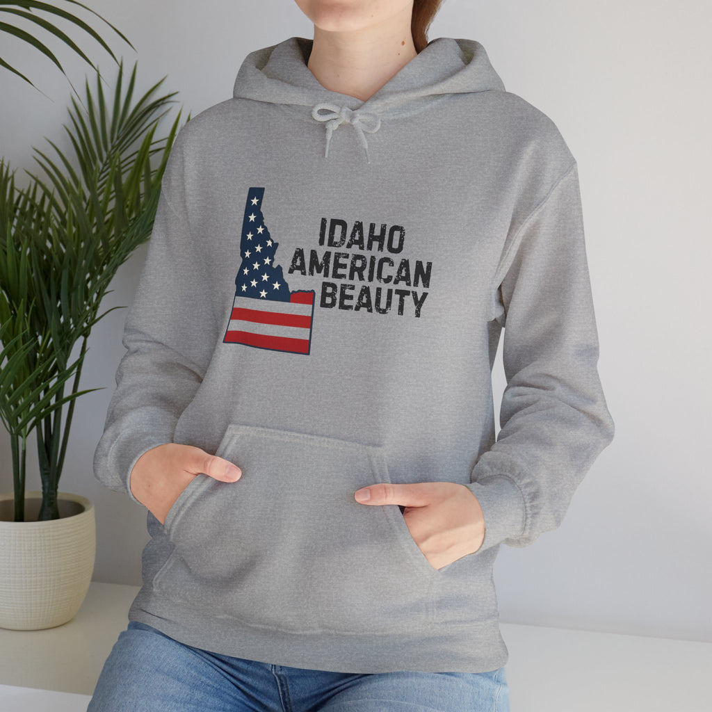 Idaho American Beauty Hoodie with No Sleeve Logo