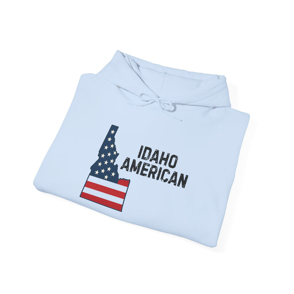 'Idaho American' Hoodie with Sleeve Logo