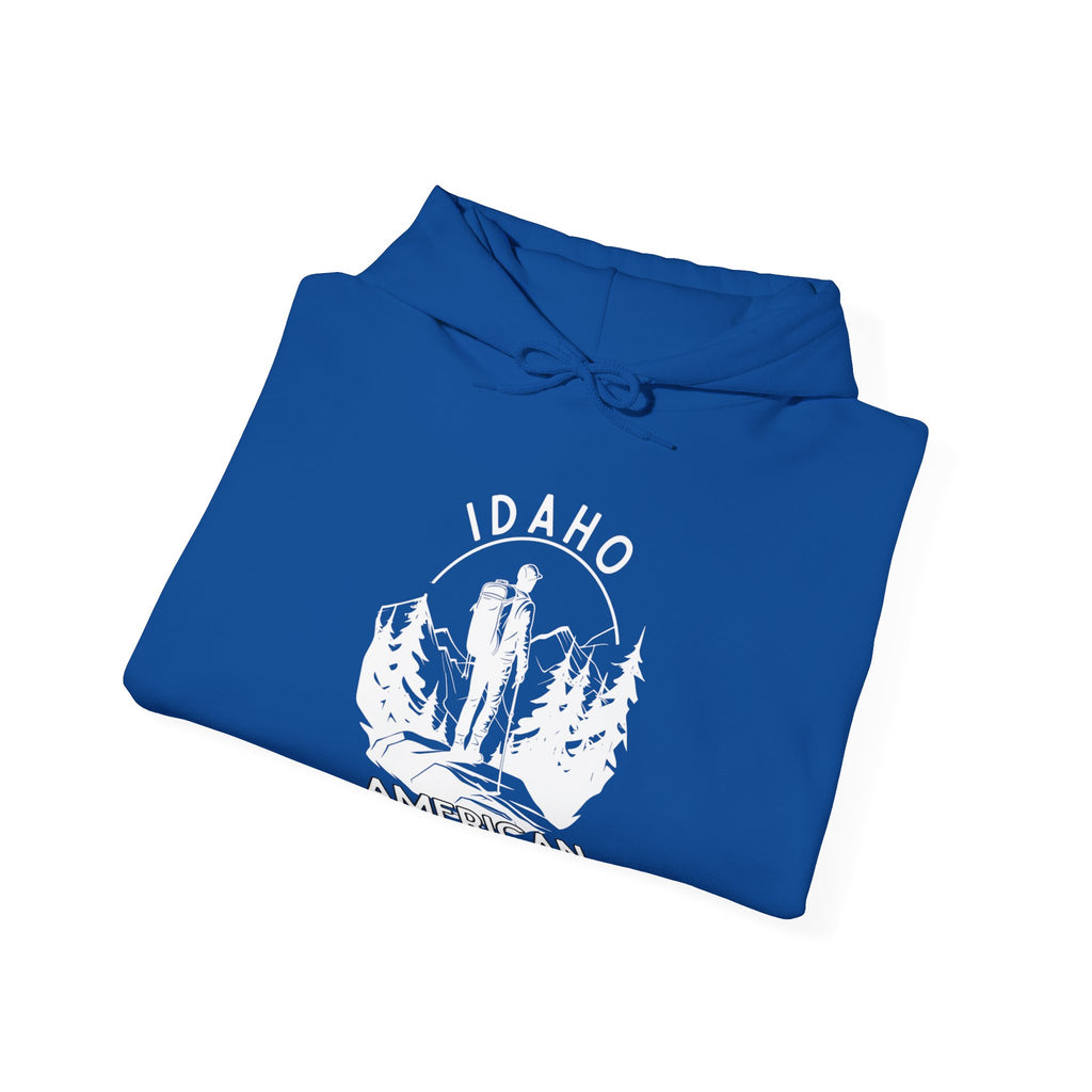 "Idaho American Patriot State of Mind" Hoodie with Sleeve Logo