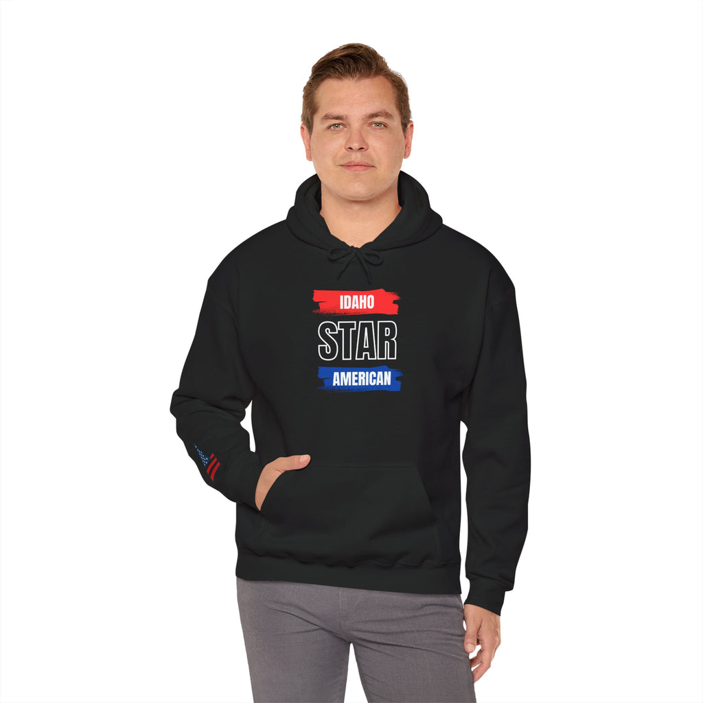 Idaho American Star Hoodie with Sleeve Logo