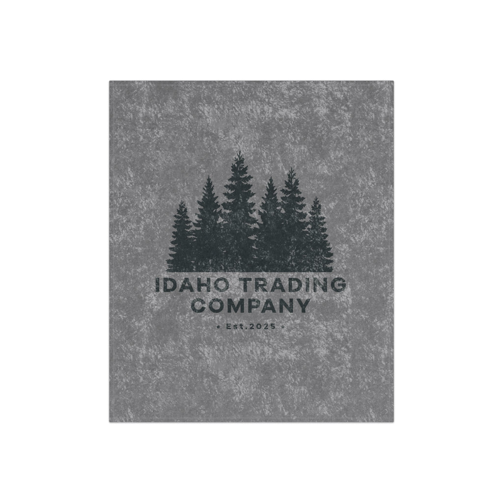 Crushed Velvet Blanket – Idaho Trading Company Pine Tree Throw (Cozy Cabin Rustic Home Decor)