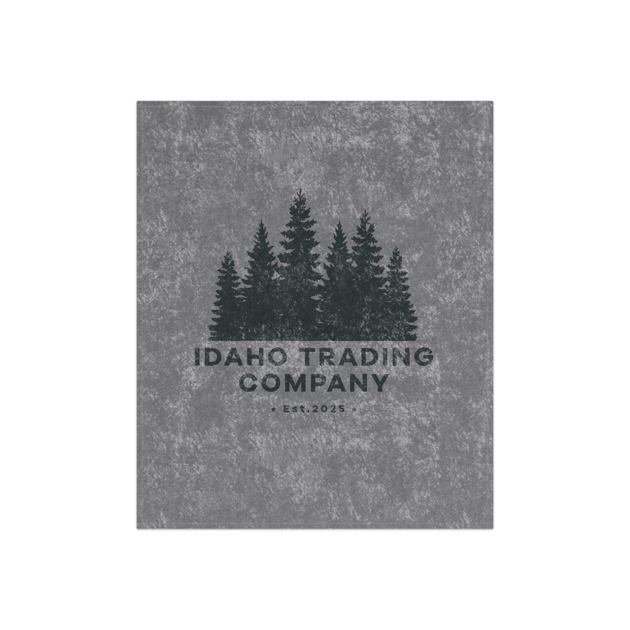 Crushed Velvet Blanket – Idaho Trading Company Pine Tree Throw (Cozy Cabin Rustic Home Decor)