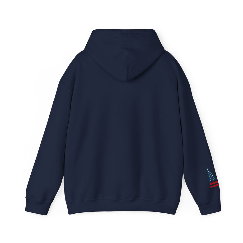 "Idaho American Patriot State of Mind" Hoodie with Sleeve Logo