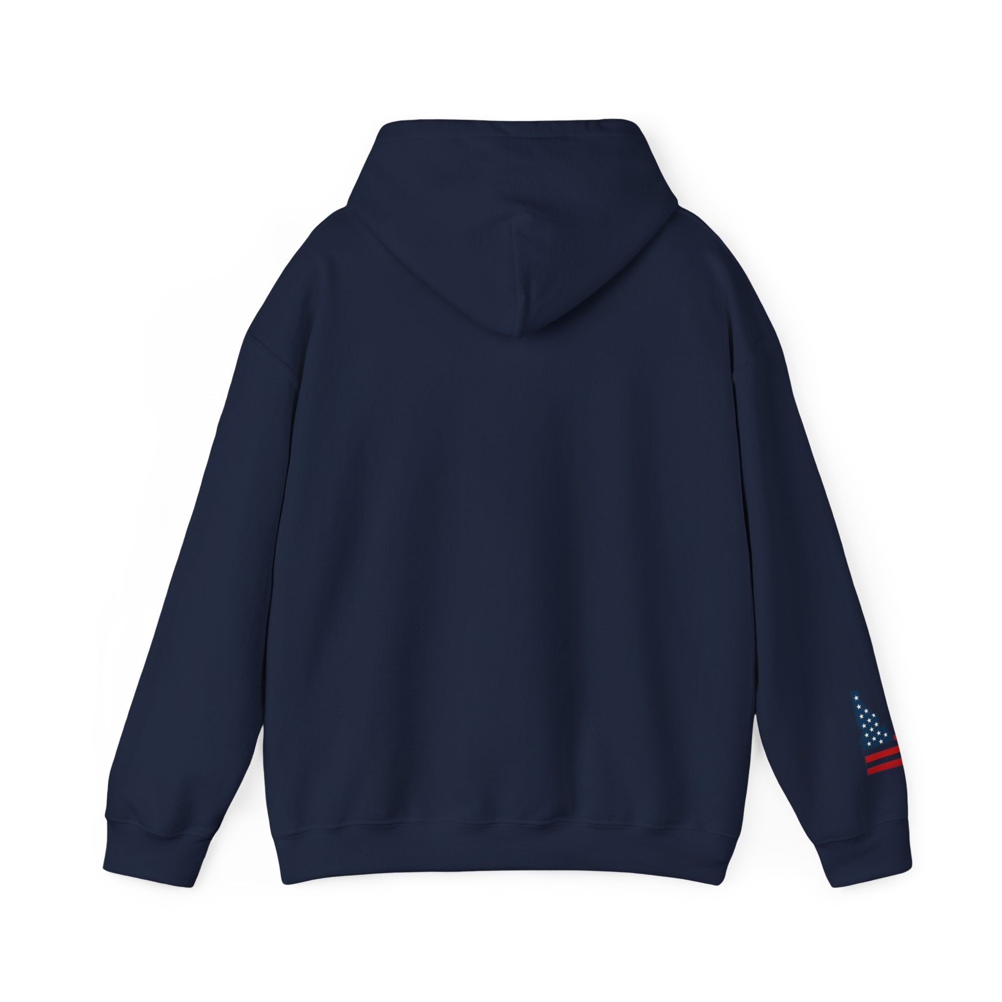 "Idaho American Patriot State of Mind" Hoodie with Sleeve Logo