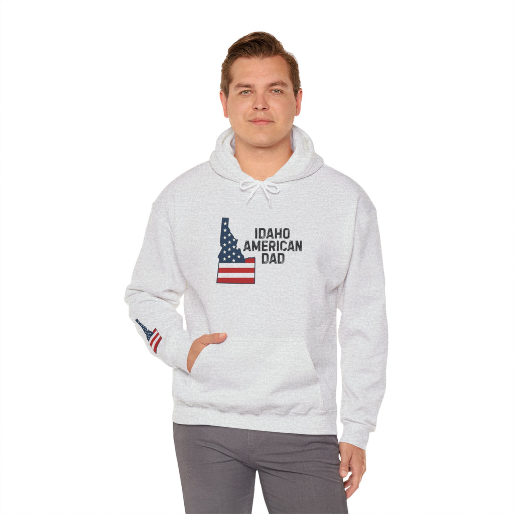 Idaho American Dad Hoodie with Sleeve Logo