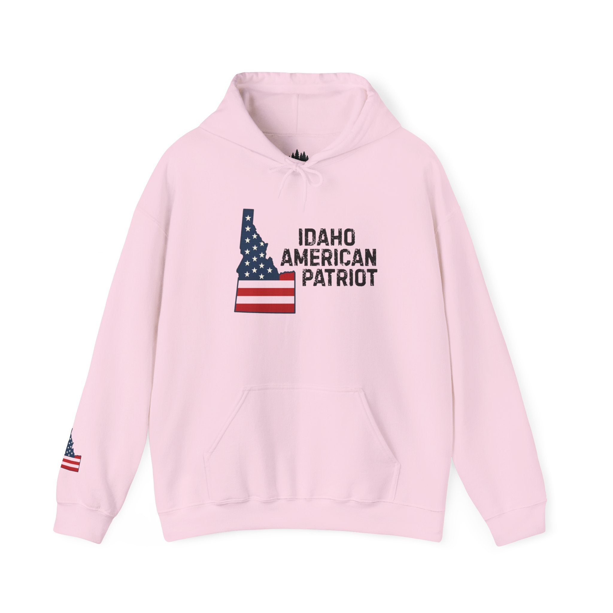 "Idaho American Patriot" Hoodie with Sleeve Logo