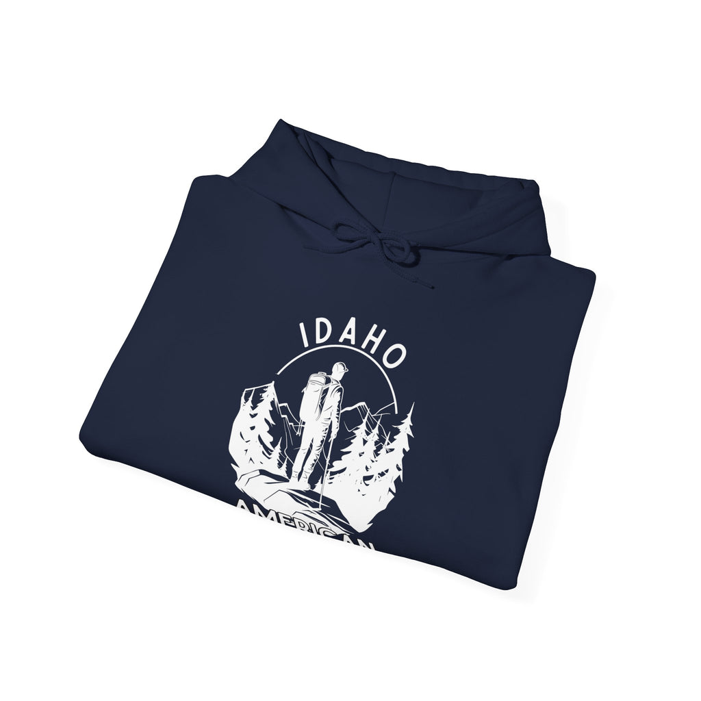 "Idaho American Patriot State of Mind" Hoodie with Sleeve Logo