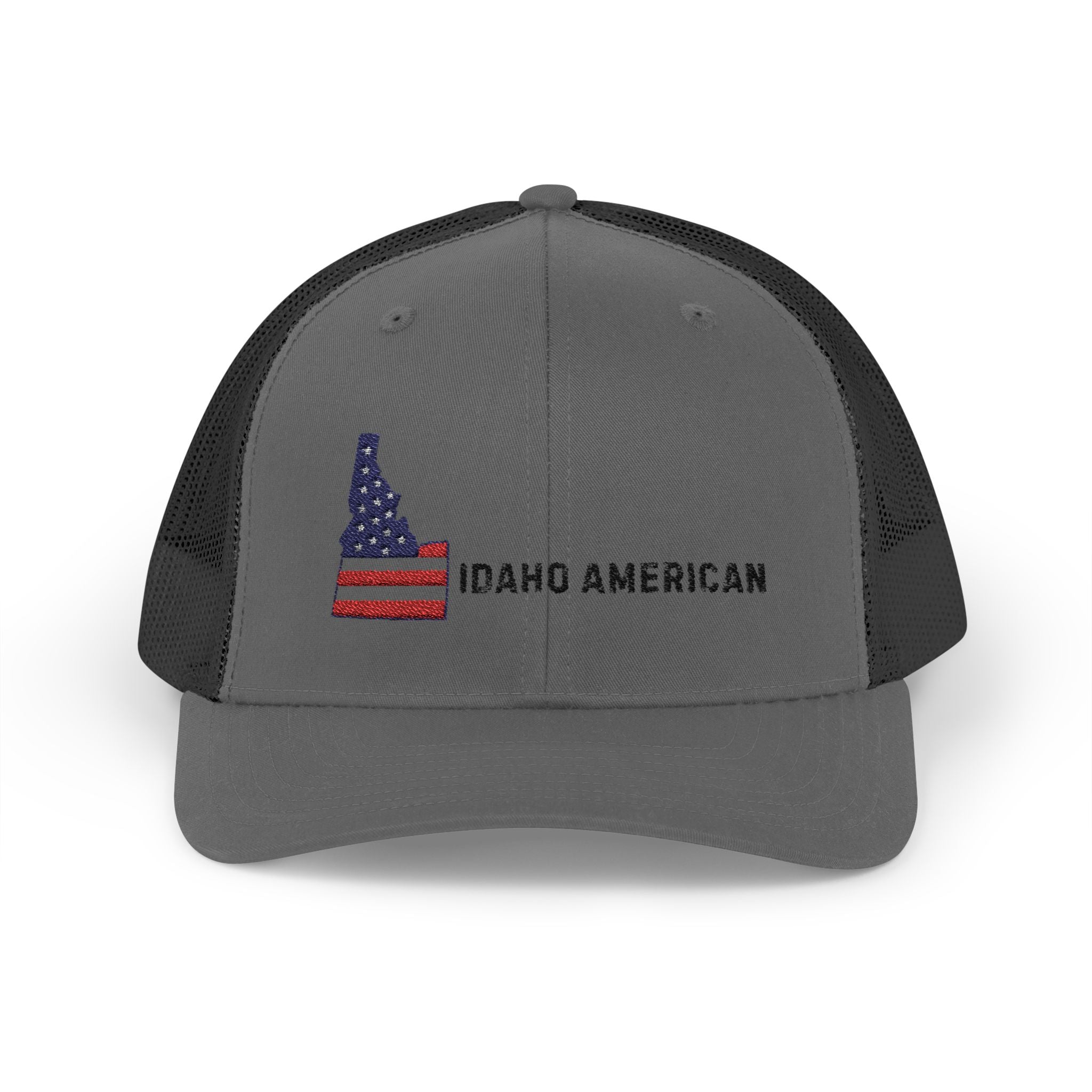 "Idaho American" Embroidered Snapback Trucker Cap