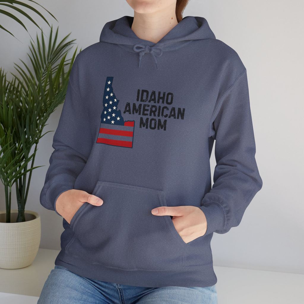 Idaho American Mom Hoodie With No Sleeve Logo