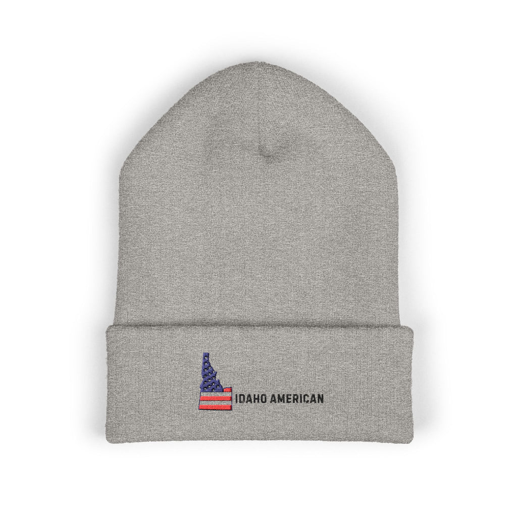 Idaho American Embroidered Beanie — Cuffed Knit Winter Hat