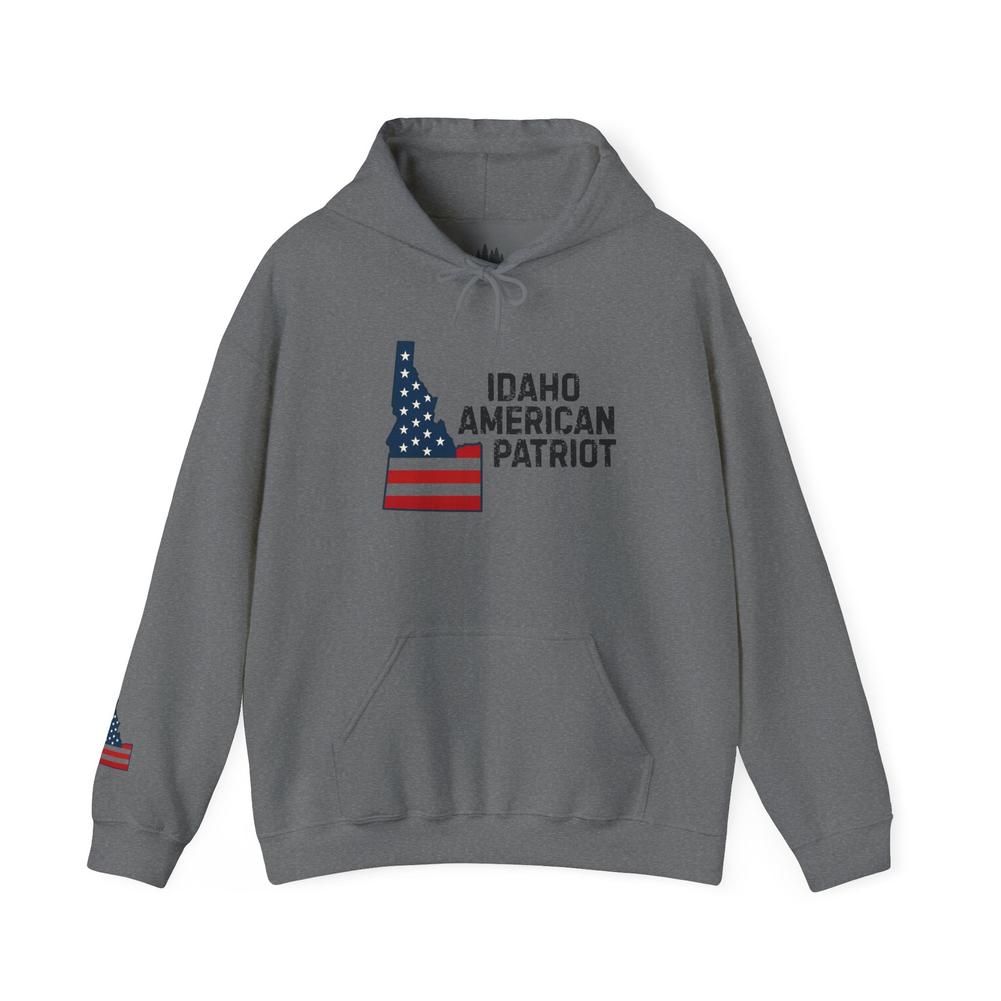 "Idaho American Patriot" Hoodie with Sleeve Logo