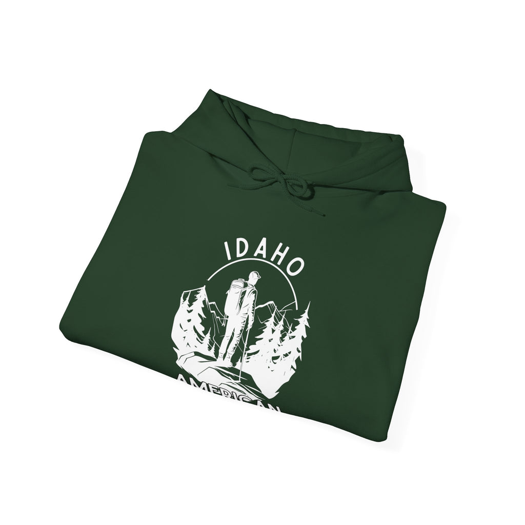 "Idaho American Patriot State of Mind" Hoodie with Sleeve Logo