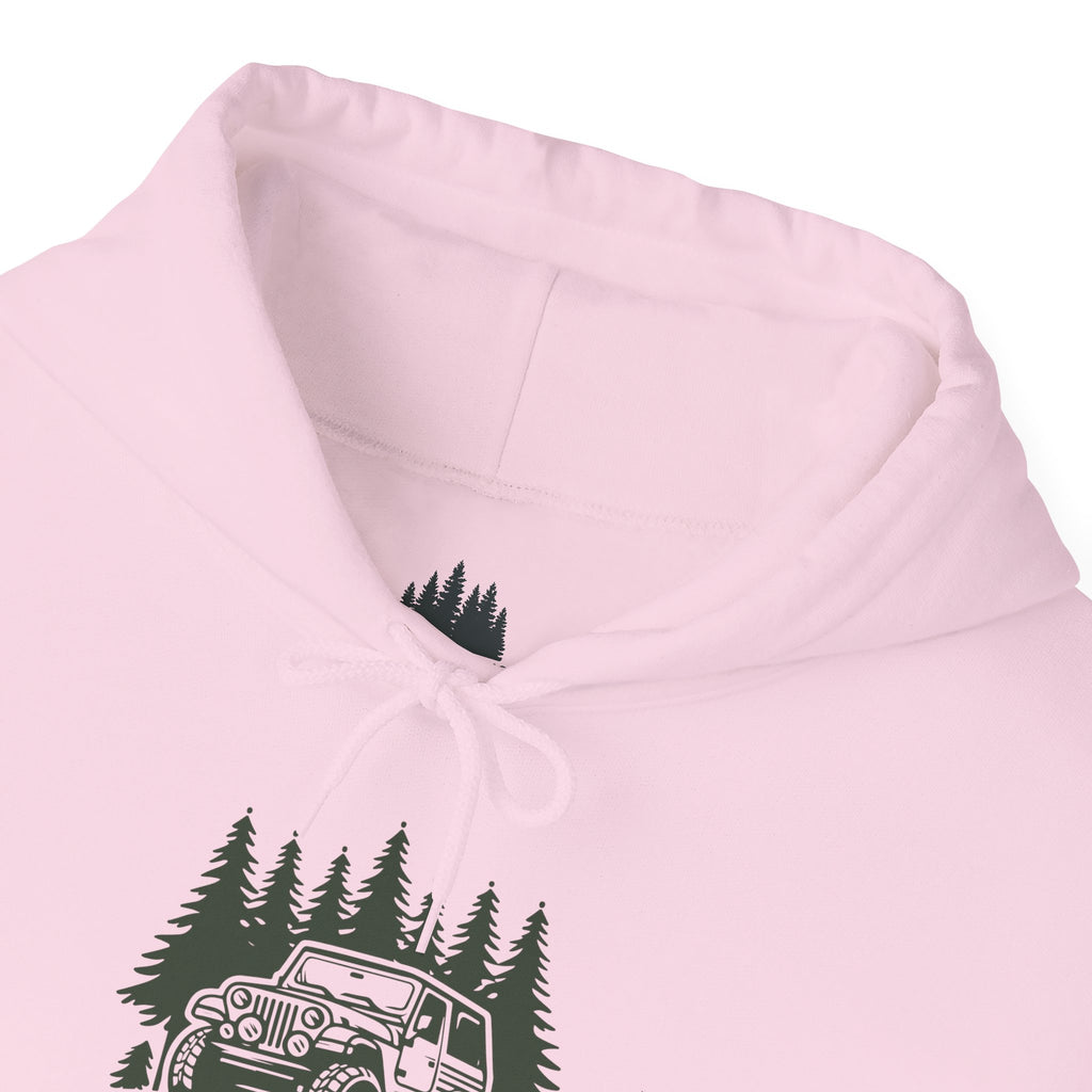 Retro Off-Road Vintage Jeep Hoodie with Sleeve Logo