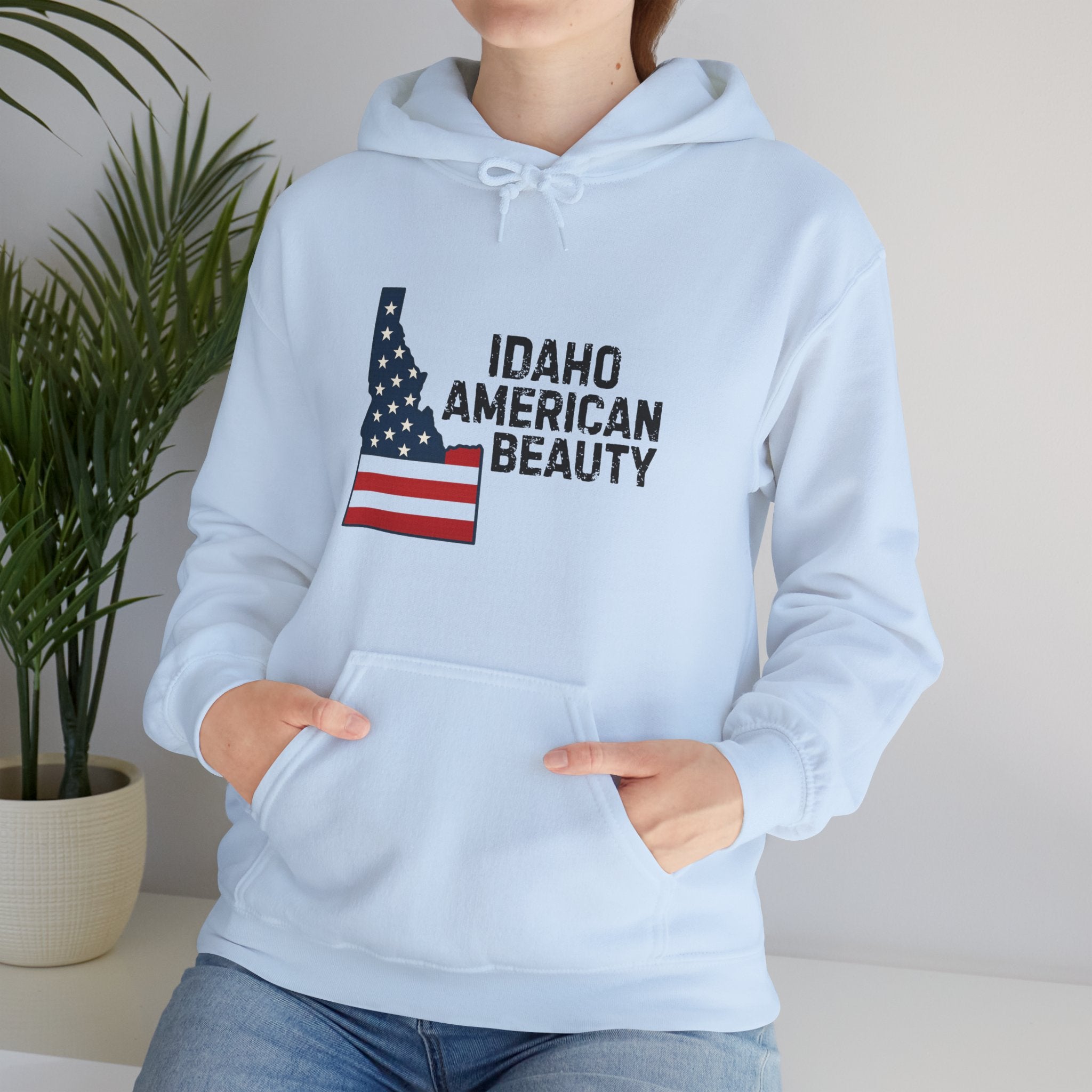 Idaho American Beauty Hoodie with No Sleeve Logo