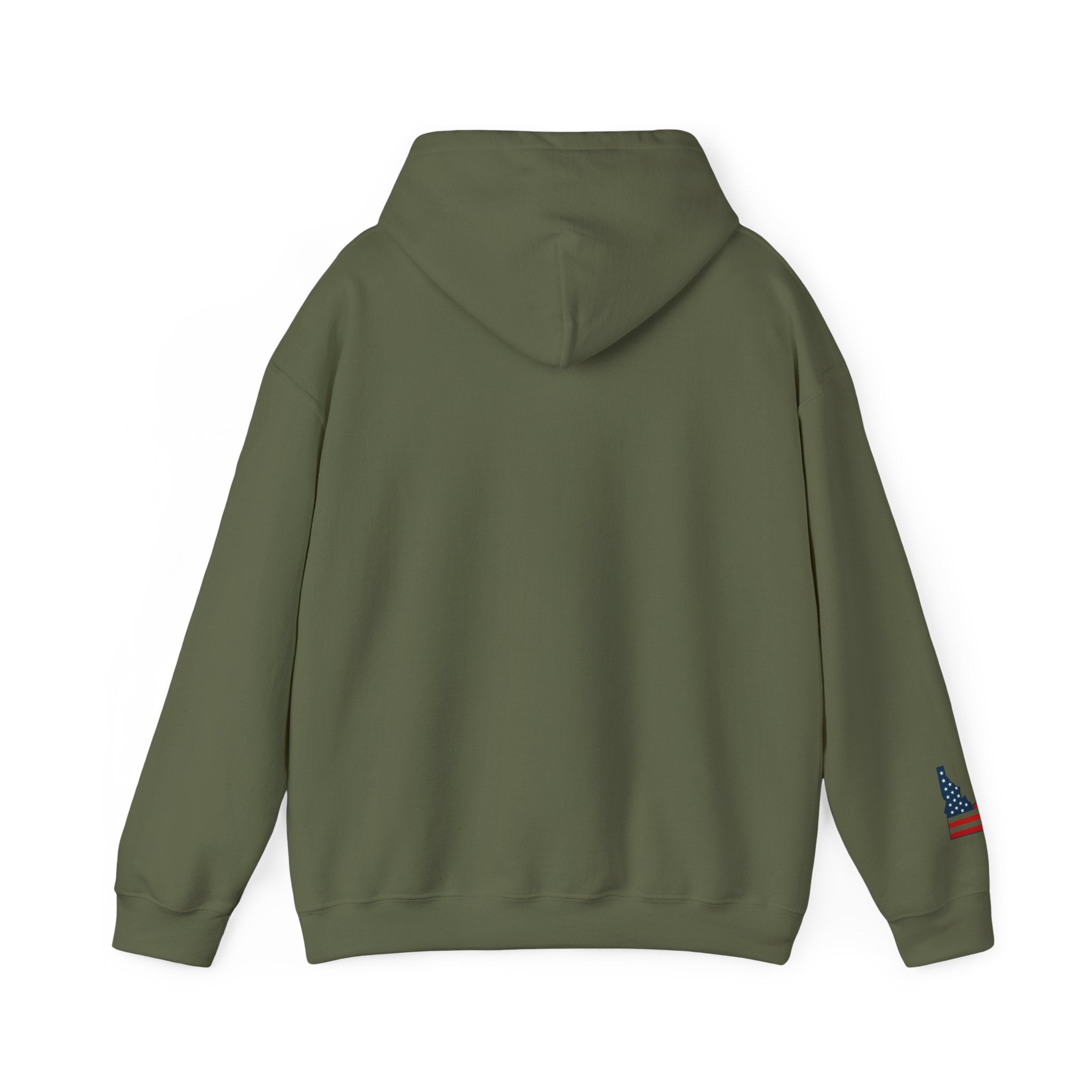 'Idaho American' Hoodie with Sleeve Logo