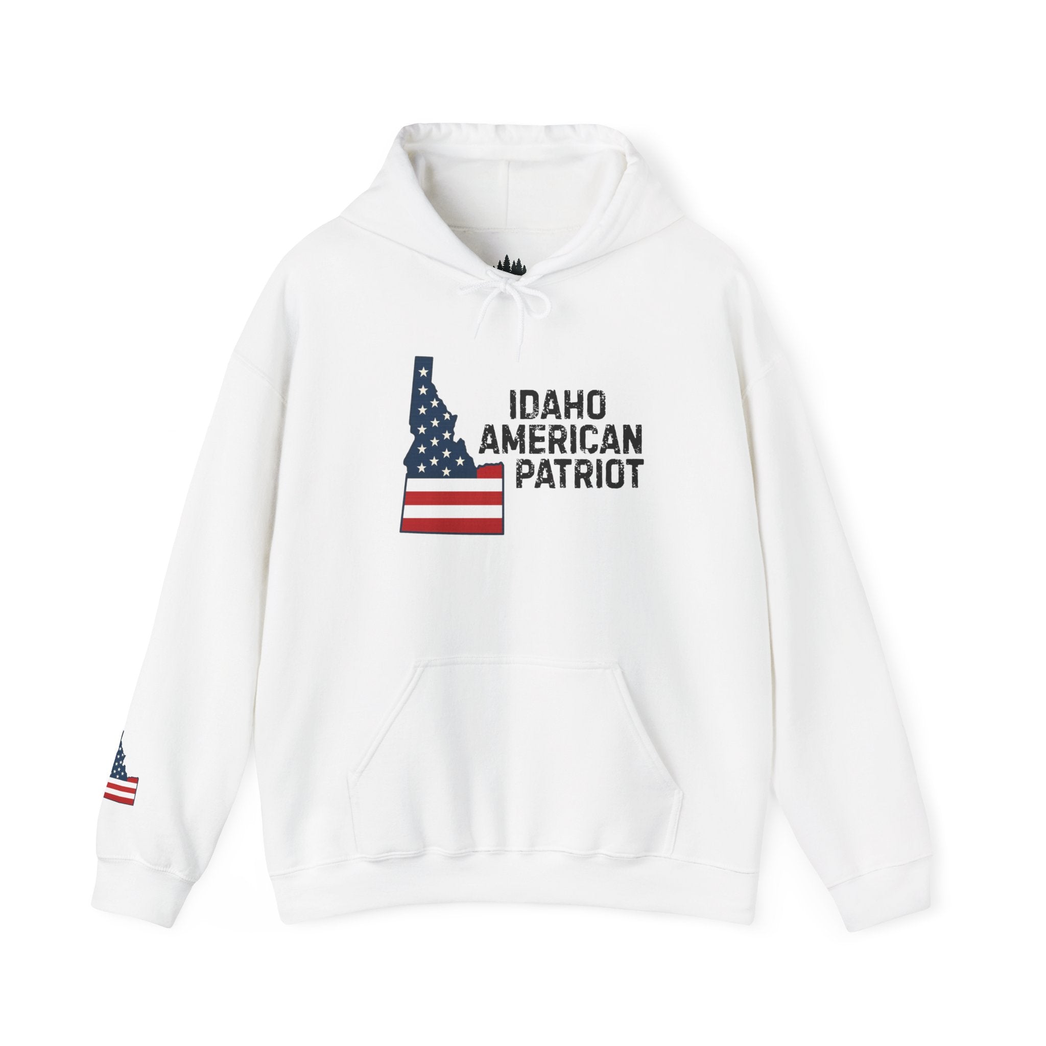 "Idaho American Patriot" Hoodie with Sleeve Logo
