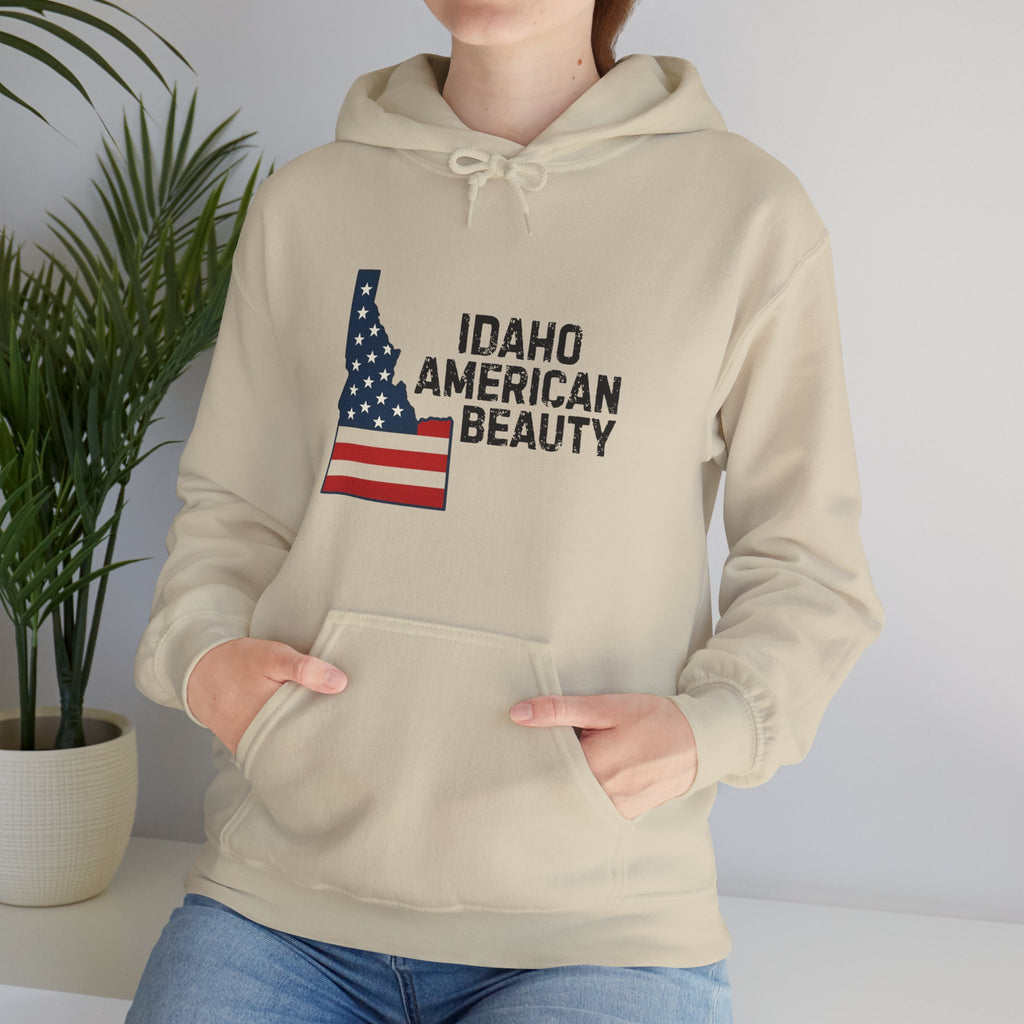 Idaho American Beauty Hoodie with No Sleeve Logo