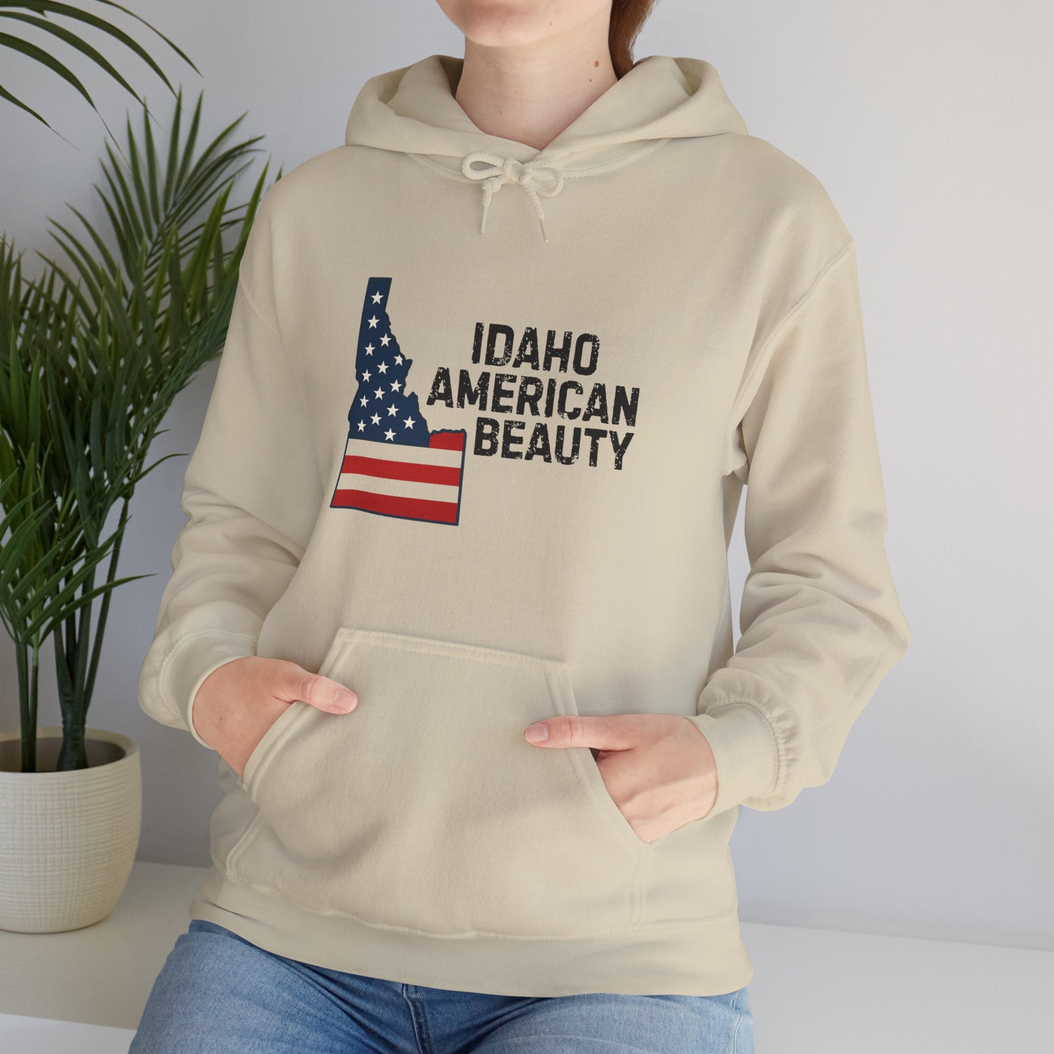 Idaho American Beauty Hoodie with No Sleeve Logo