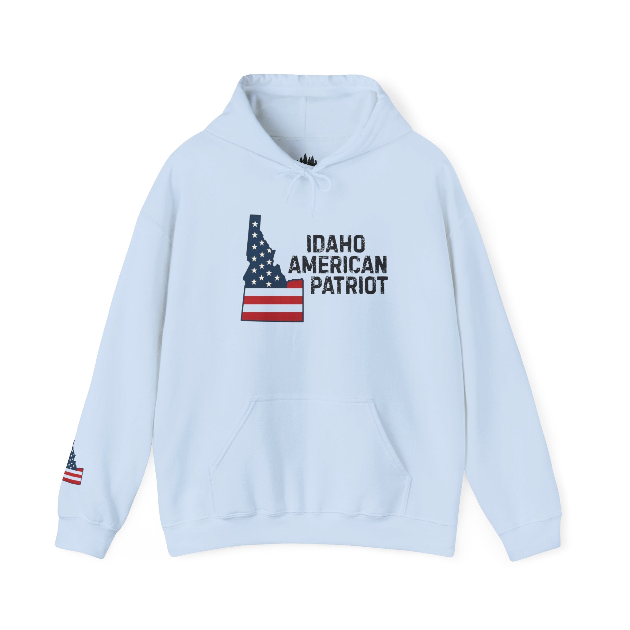 "Idaho American Patriot" Hoodie with Sleeve Logo