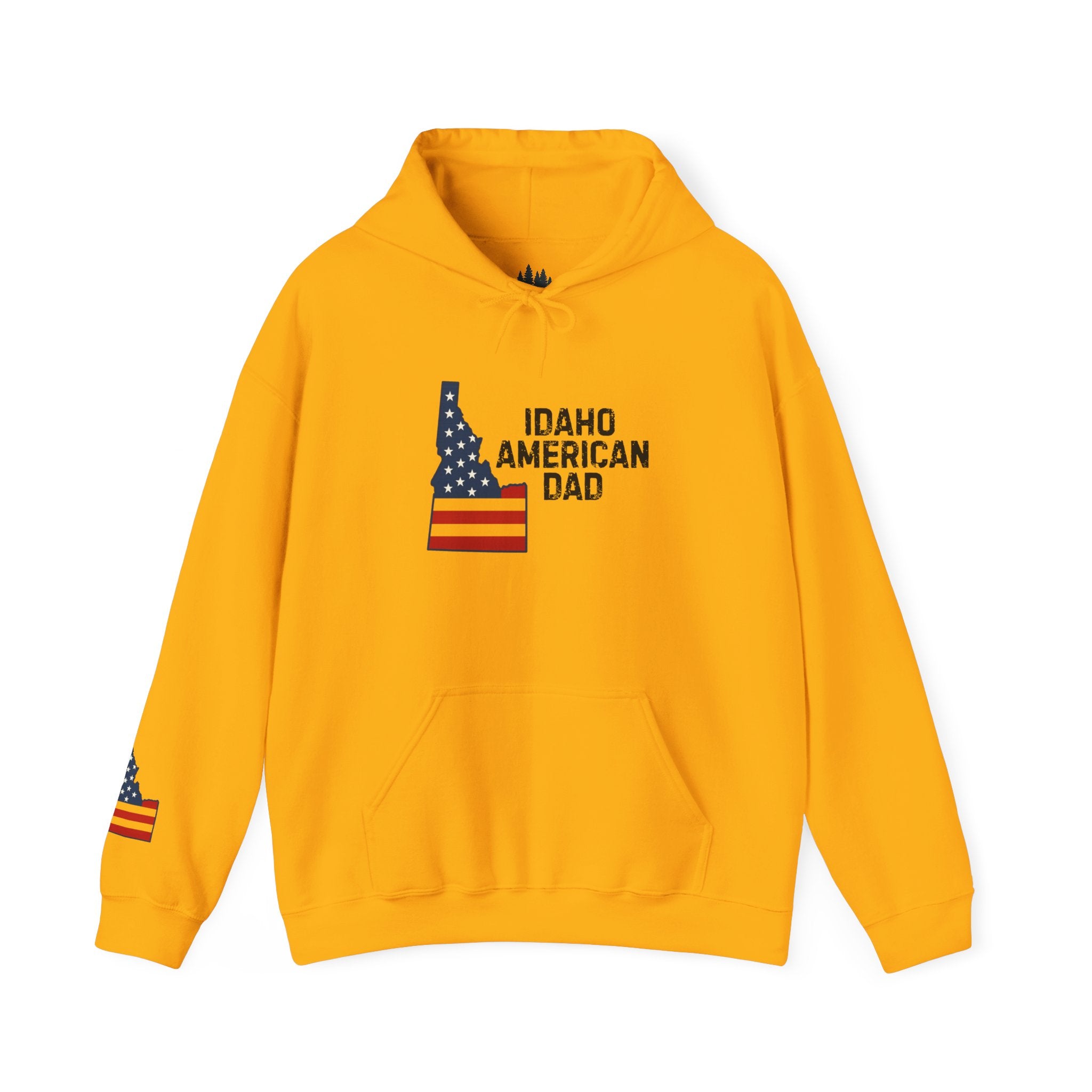 Idaho American Dad Hoodie with Sleeve Logo