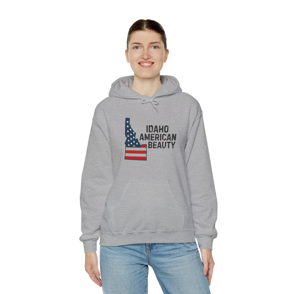 Idaho American Beauty Hoodie with No Sleeve Logo