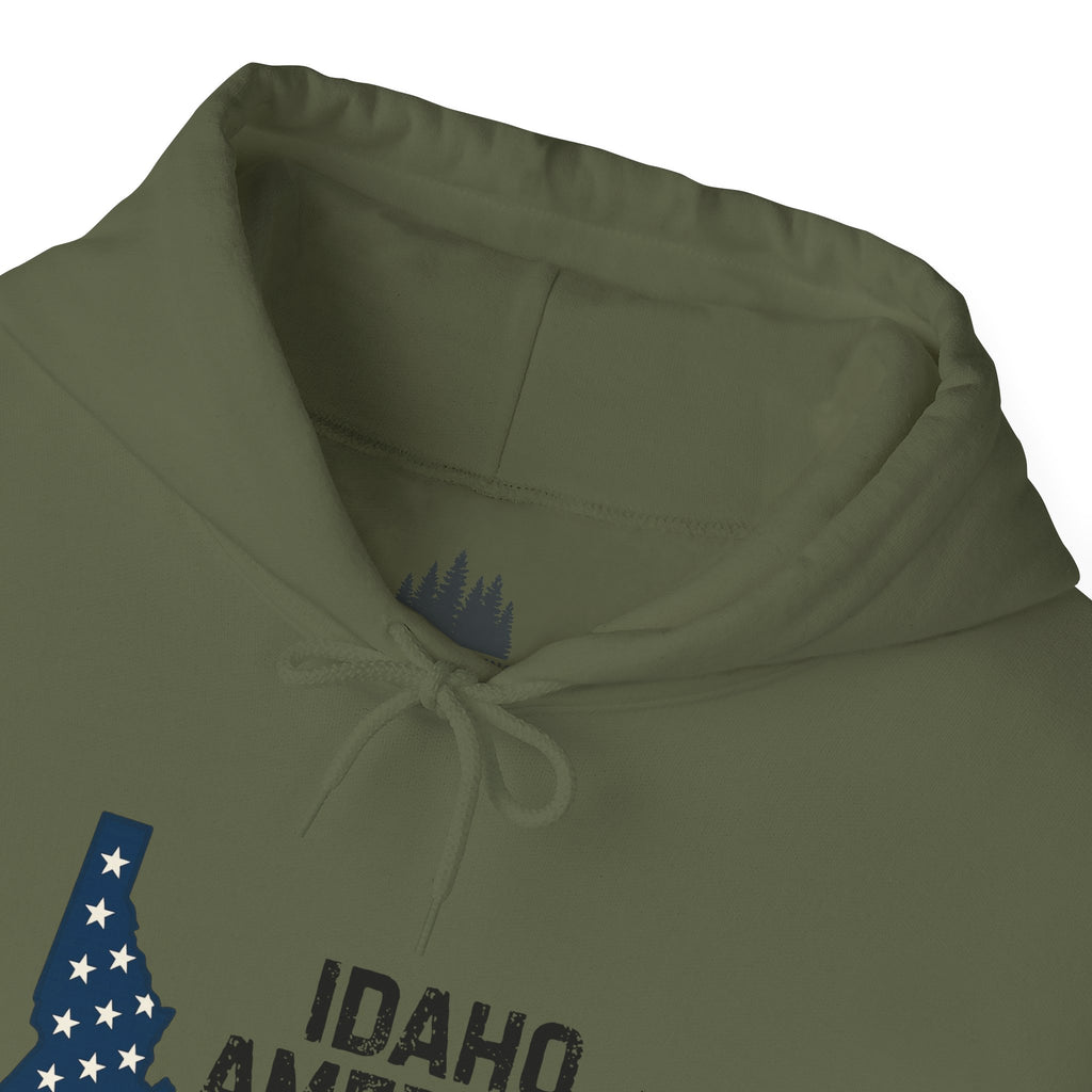 Idaho American Dad Hoodie No Sleeve Logo