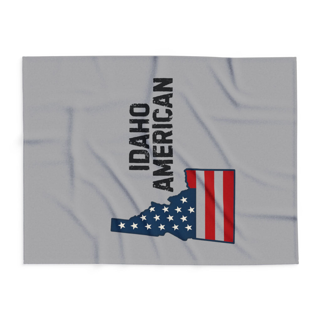 Idaho American Fleece Blanket – Patriotic Flag Throw