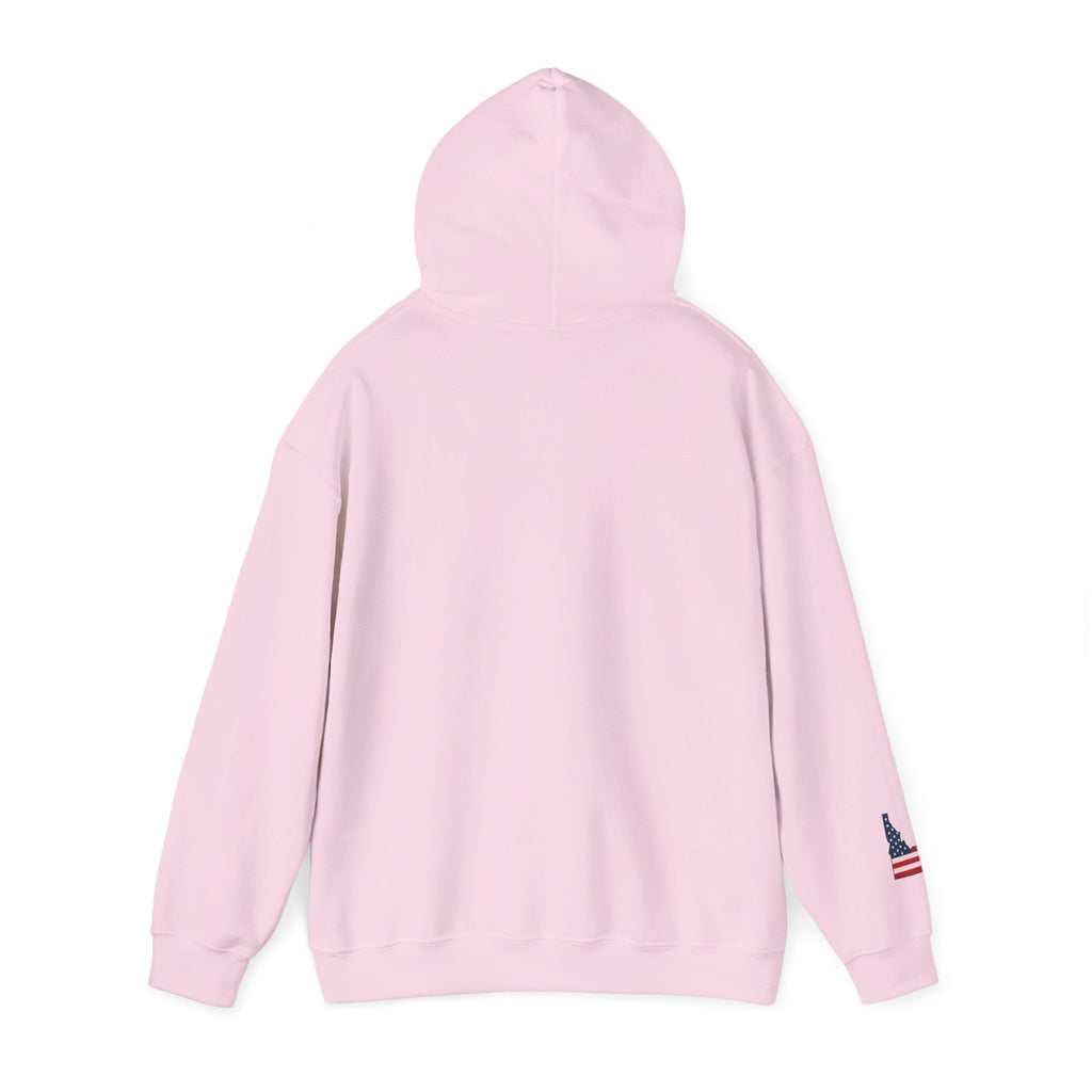 'Idaho American' Hoodie with Sleeve Logo