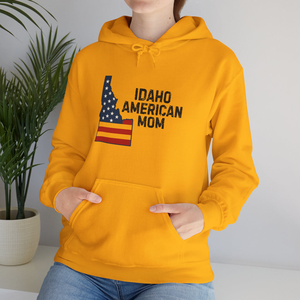Idaho American Mom Hoodie With No Sleeve Logo