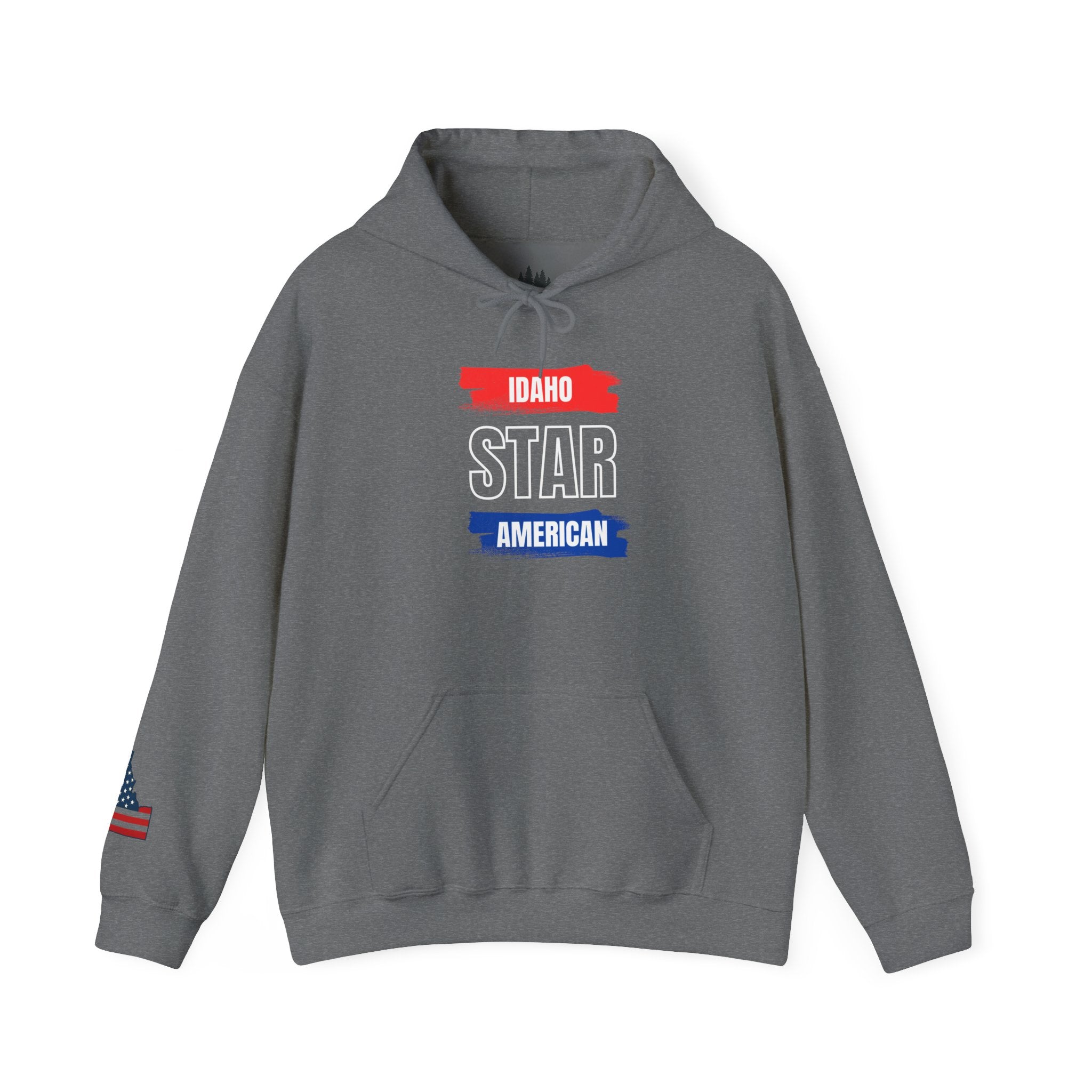Idaho American Star Hoodie with Sleeve Logo