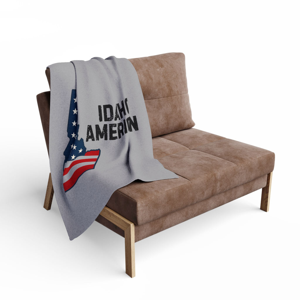 Idaho American Fleece Blanket – Patriotic Flag Throw