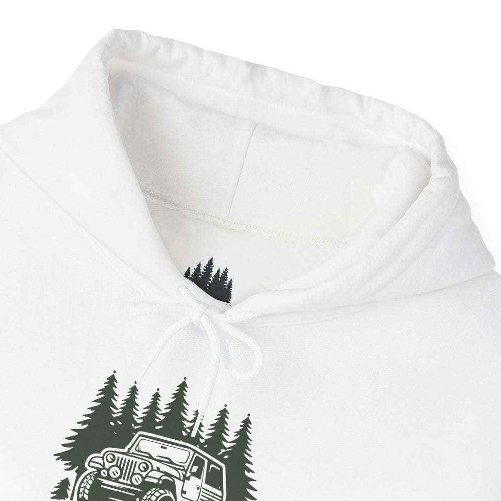 Retro Off-Road Vintage Jeep Hoodie with Sleeve Logo