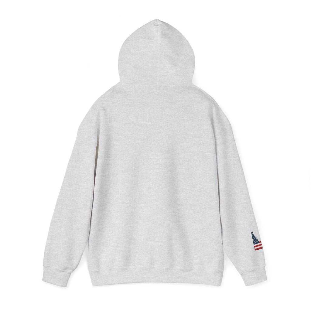'Idaho American' Hoodie with Sleeve Logo