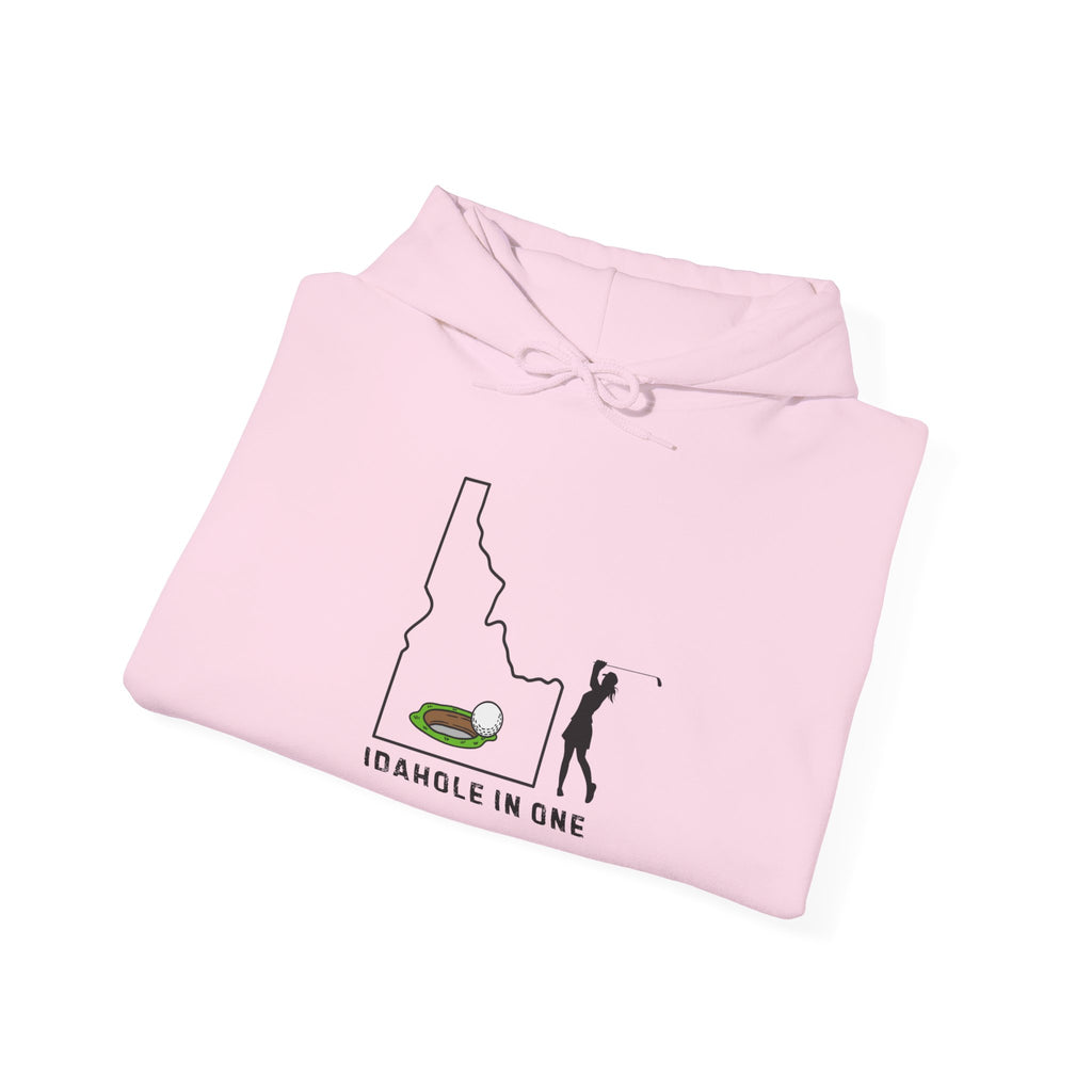 Idahole In One Women's Golf Hoodie With Sleeve Logo